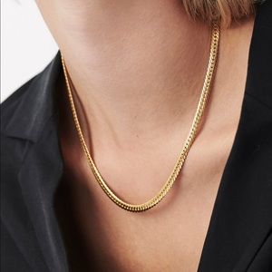 Missoma ‘Camail’ Gold Snake Herringbone Necklace
